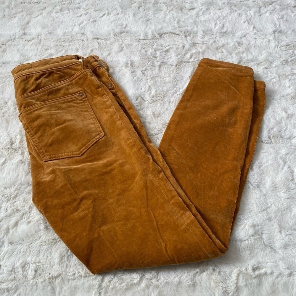 Pilcro and the Letterpress Anthro Size 25 Orange Corduroy High Rise Skinny Pants
